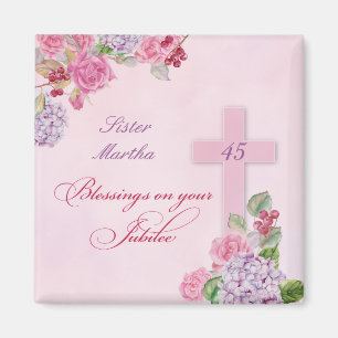 45. Jahrestag des Ordenslebens Katholische Nonne Magnet