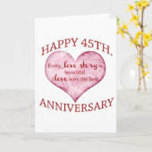 45. Jahrestag Karte (Gelbe Blume)