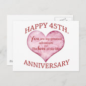 45. Jahrestag Postkarte (Vorne/Hinten)