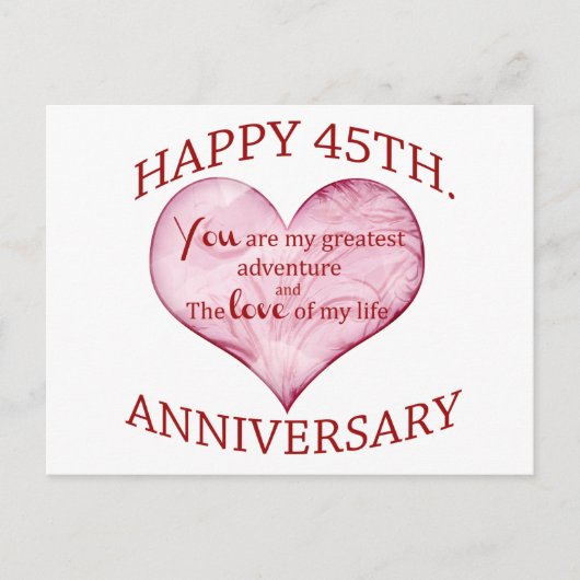 45. Jahrestag Postkarte (Vorderseite)