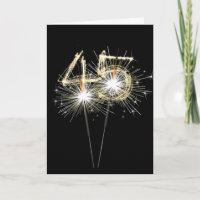 45. Jahrestag Sparklers auf schwarz