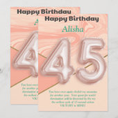 45-jährige Mädchen Happy Birthday Card (Vorne/Hinten)