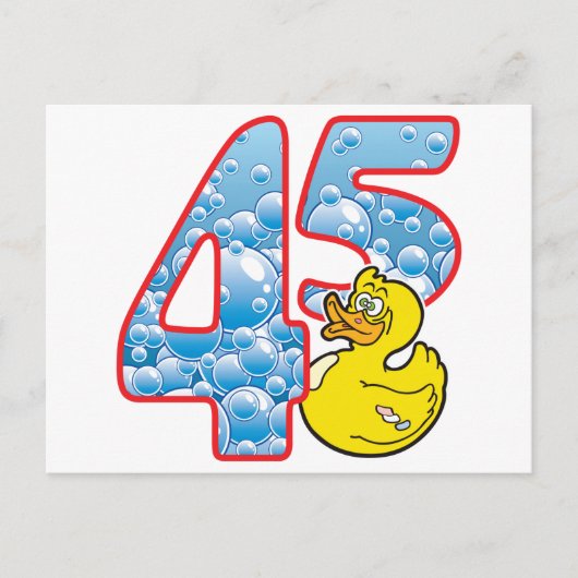 45-jähriges Duck Postkarte (Vorderseite)