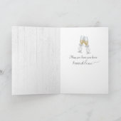 45-jähriges Jubiläum auf Birch Scroll mit Ivy Karte (Innenseite)