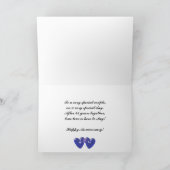 45-jähriges Sapphire Hearts Foto Karte (Innenseite)