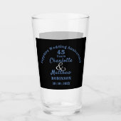 45-jähriges Sapphire Wedding Geschenk Personal Glas (Vorderseite)