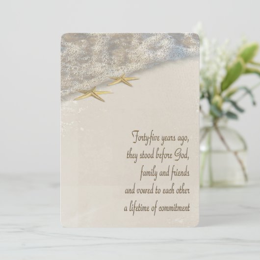 45-jähriges Vow Renewal Wedding Program Programm (Stehend Vorderseite)