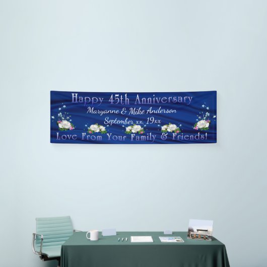 45-jähriges White Roses Sapphire Custom Banner (Messeveranstaltung)