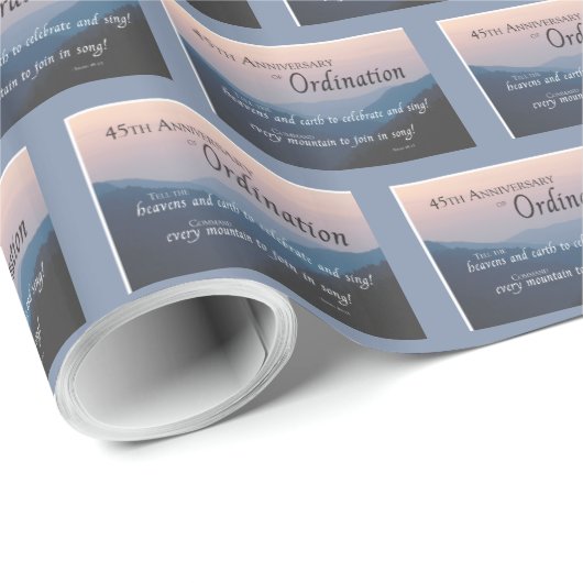 45. Jubiläum der Glückwunsch der Ordination Geschenkpapier (Rolleneckpunkt)