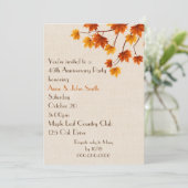 45. Jubiläum Party Herbstleaves Einladung (Stehend Vorderseite)