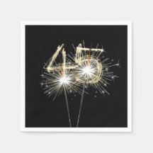 45. Jubiläum Party Sparklers auf Black