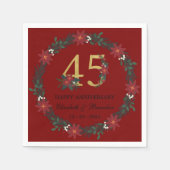 45. Jubiläum Personalisierter Weihnachtsmann Napki Serviette (Vorderseite)