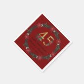 45. Jubiläum Personalisierter Weihnachtsmann Napki Serviette (Ecke)