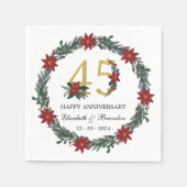 45. Jubiläum Personalisierter Weihnachtsmann Napki Serviette (Vorderseite)