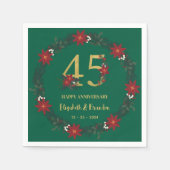 45. Jubiläum Personalisierter Weihnachtsmann Napki Serviette (Vorderseite)