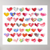 45 Lieben Herz Großes Poster (Vorne)