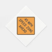 45-MPH-Geschwindigkeitsbereich vor benutzerdefinie Serviette (Ecke)