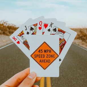 45-MPH-Geschwindigkeitsbereich vor benutzerdefinie Spielkarten