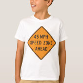 45-MPH-Geschwindigkeitsbereich vor benutzerdefinie T-Shirt (Vorderseite)