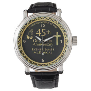 45. Ordination Jubiläum Priest PERSONALISIERT Armbanduhr