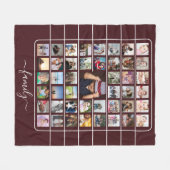 45 Photo Collage Unique Personalized DIY Custom Fleecedecke (Vorderseite (Horizontal))