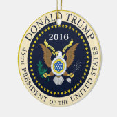 45. Präsident der Vereinigten Staaten Keramikornament (Links)