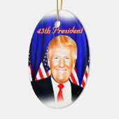 45. Präsident Donald Trump _ Keramikornament (Links)