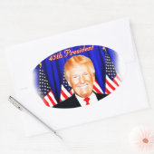 45. Präsident Donald Trump _ Ovaler Aufkleber (Umschlag)