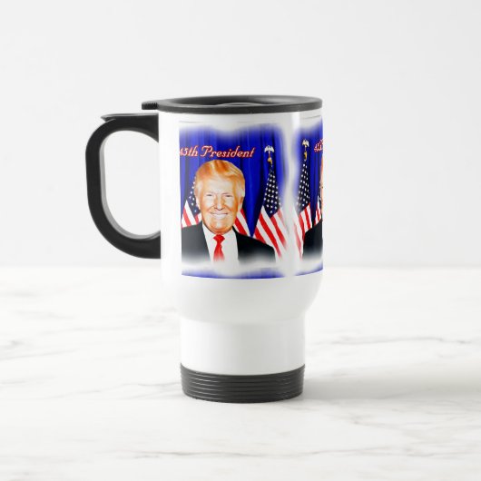45. Präsident Donald Trump _ Reisebecher (Links)