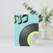 45 RECORD FOTO FRAME INVITE EINLADUNGSPOSTKARTE (Stehend Vorderseite)