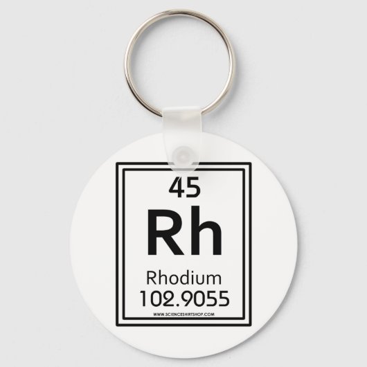 45 Rhodium Schlüsselanhänger (Vorderseite)