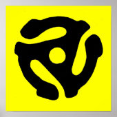 45-RPM-Aufzeichnungsadapter drucken Poster (Vorne)