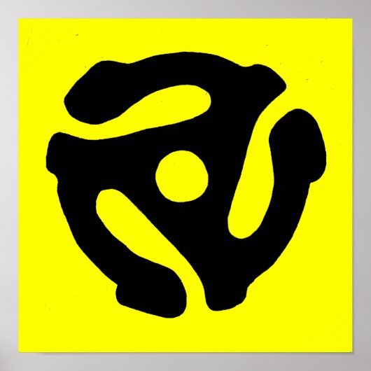 45-RPM-Aufzeichnungsadapter drucken Poster (Vorne)