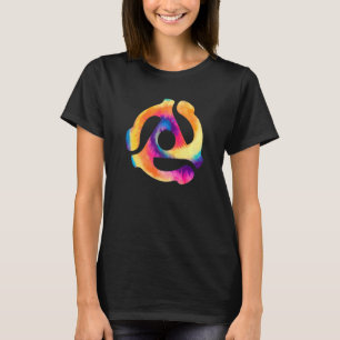 45 RPM Schallplattenadapter Tie-Dye Retro Vinyl DJ T-Shirt