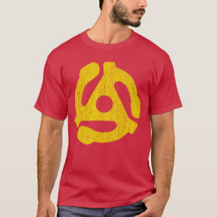45 RPM Schallplattenadapter Vintageurntable Gelb R T-Shirt