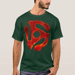 45 rpm Vinyl-Schallplattenadapter Roter cooler Ein T-Shirt