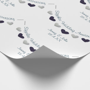 45. Saphir Hochzeitstag Bunding Design Geschenkpapier