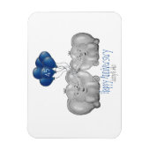 45. Saphir Hochzeitstag Elefant Magnet (Vertikal)