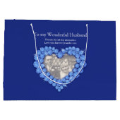 45. Saphir Hochzeitstag Foto Geschenktasche Große Geschenktüte (Rückseite)