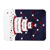 45. Saphir Hochzeitstag Kuchen/ Bundting Magnet (Horizontal)