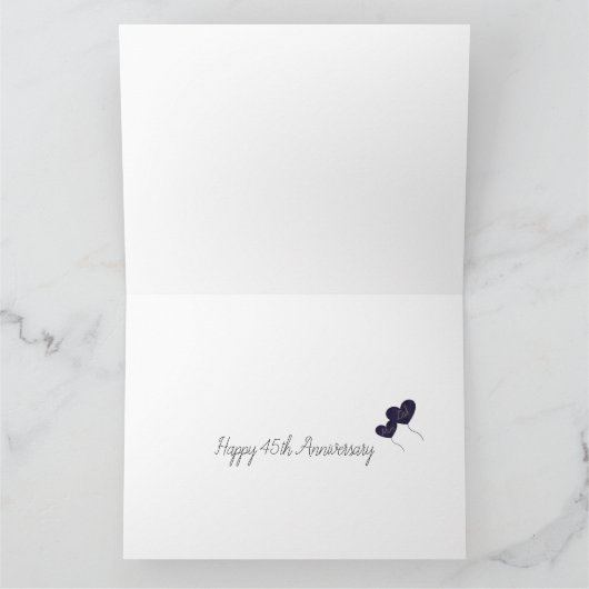 45. Saphir Hochzeitstag Mama & Papa Karte (Innenseite)