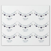 45. saphire Hochzeitstag bunting Design Geschenkpapier (Flach)