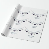 45. saphire Hochzeitstag bunting Design Geschenkpapier (Ungerollt)