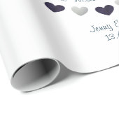 45. saphire Hochzeitstag bunting Design Geschenkpapier (Rolleneckpunkt)