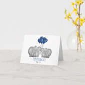 45. Saphire Hochzeitstag Elefantenkarte Karte (Gelbe Blume)