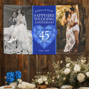45. Saphire Hochzeitstag jetzt dann Foto Banner