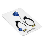 45. Saphire Hochzeitstag Pinguin Geschenk Magnet (Rechte Seite)