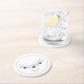 45. Saphire Hochzeitstag Runder Pappuntersetzer (Vor Ort)