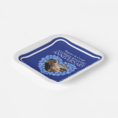 45. Saphire Jubiläum Foto Herzplatz Pappteller (Gewinkelt)