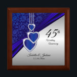 45. Saphire Wedding Anniversary Design 2 Erinnerungskiste<br><div class="desc">45. oder 65. Saphire Wedding Anniversary Design Geschenkboxen. ✔ HINWEIS: ÄNDERN SIE NUR DIE VORLAGEBEREICHE, DIE SIE BENÖTIGEN! 😀 Sie können den Text bei Bedarf entfernen und neu hinzufügen, was immer Sie möchten und welchen Schriftart Sie möchten. 📌 Wenn Sie weitere Anpassungen benötigen, klicken Sie bitte auf den Button "Weitere...</div>